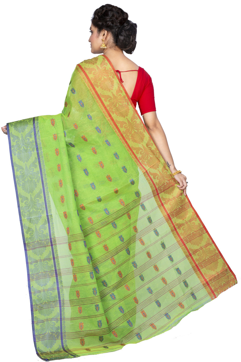 Green Pure Cotton Akriti Tant Saree (168)